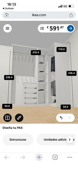 Armario Pax Ikea Blanco