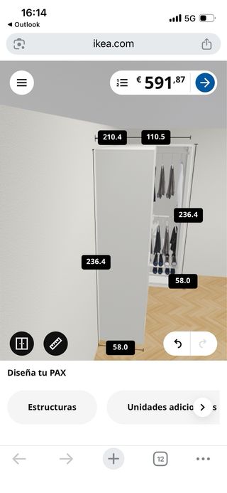 Armario Pax Ikea Blanco