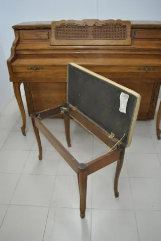 Antiguo piano Winter & Company con banqueta
