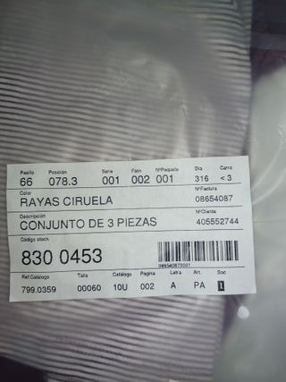 Conjunto bebé niña La Redoute T. 3 meses