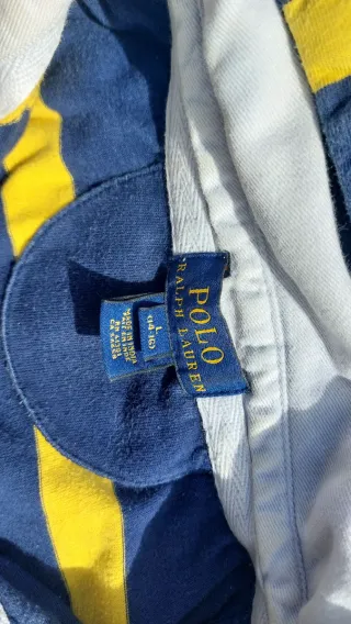 Sudadera Ralph Lauren Rayas Azul y Amarillo