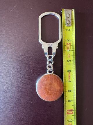 Portachiavi vintage argento 925 e radica