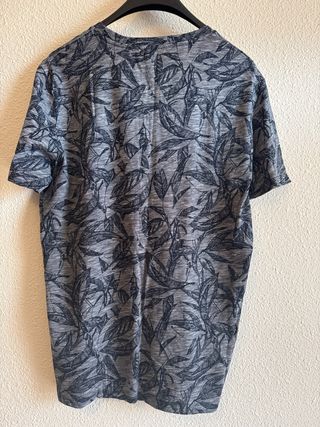 Camiseta Jack & Jones Estampada Hojas Gris