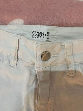 Pantalon Shorts vaquero blanco roto Even&odd 34