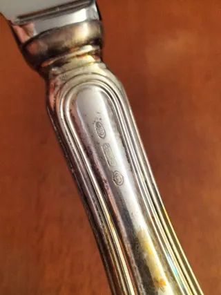 Coltello pane Greggio argento 800