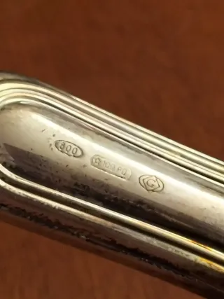 Coltello pane Greggio argento 800