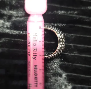 Anello S. Steel lavorato effetto borchie size 19