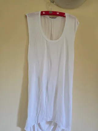 Top vestito estivo donna bianco trasparente