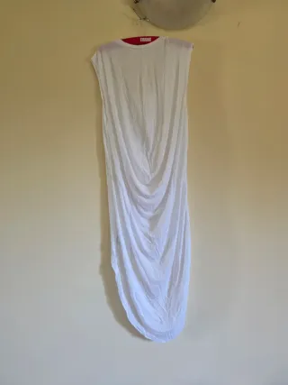 Top vestito estivo donna bianco trasparente