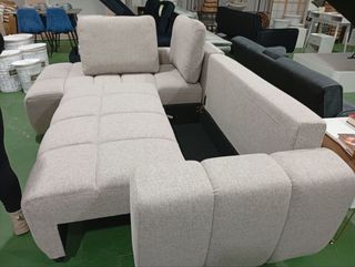 Sofá Cama Nuevo Beige/Gris
