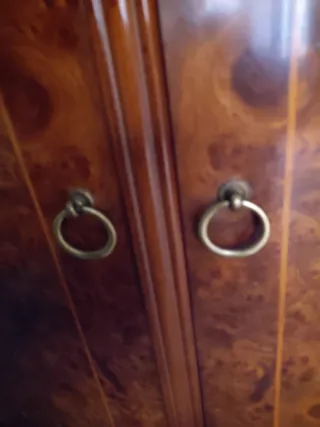 Mueble recibidor madera y cristal