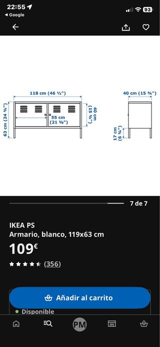 Taquilla Ikea Blanca Metal
