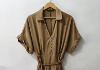 Mono largo beige Zara mujer Talla L