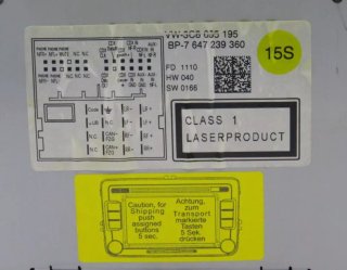 Sistema Audio Radio CD VW TIGUAN PASSAT EOS GOLF 3C8035195 8157647239360