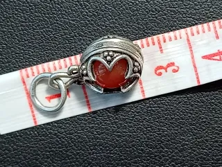 Colgante Plata Ley Flor piedra cornalina