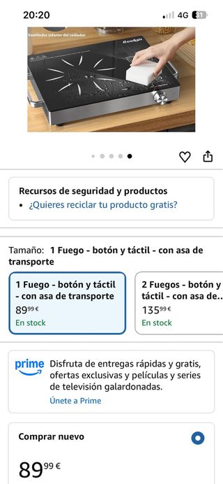 Placa de inducción Coo