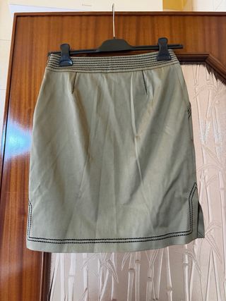 Gonna Moschino verde oliva