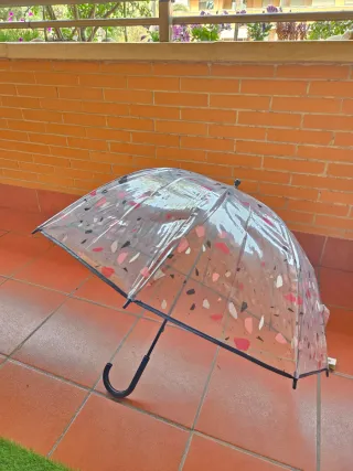 Paraguas Transparente Con Etiqueta
