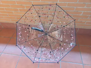 Paraguas Transparente Con Etiqueta