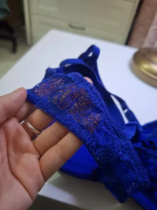 Sujetador azul encaje