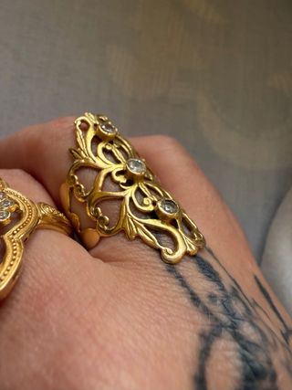 Anillo Oro 18k con Circonitas