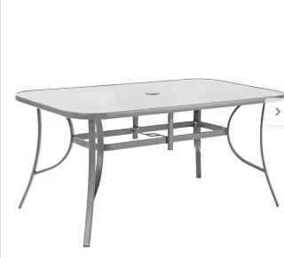Mesa de cristal de 4 Sillas. de Jardín de. c  Gris