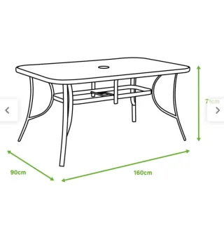 Mesa de cristal de 4 Sillas. de Jardín de. c  Gris