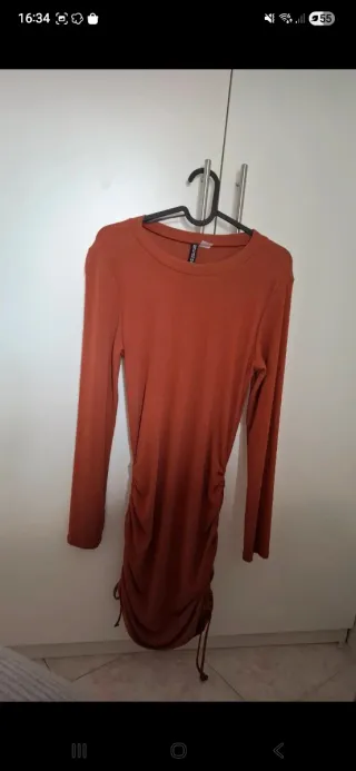 Vestito arancione marrone accorciabile