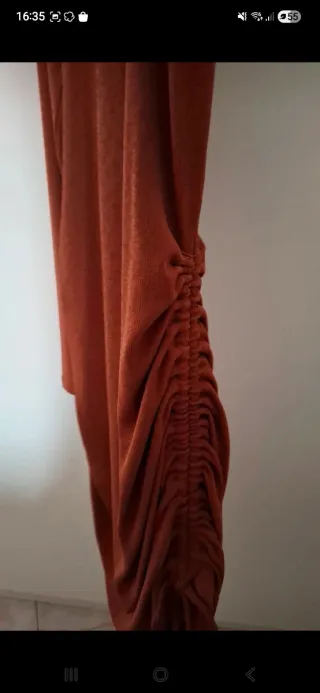 Vestito arancione marrone accorciabile