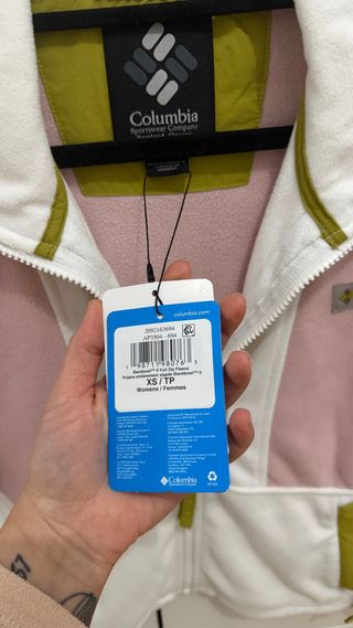 Chaqueta Columbia Rosa y Blanca talla xs nueva