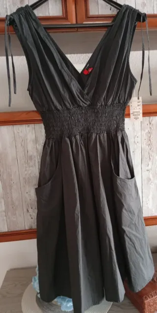 Vestido Verano Mujer Negro Talla S