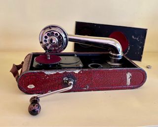 Gramófono Colibrí ROJO Motor THORENS Suizo Años 20