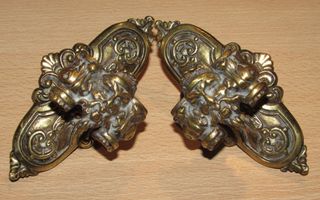 Par candelabros dobles piano Francia XIX L. Pinet