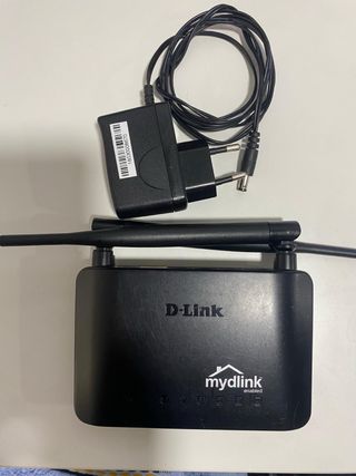 Router D-Link Negro con Adaptador