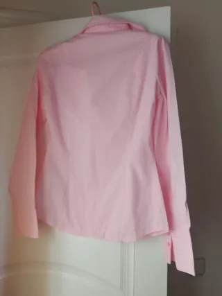 Camisa rosa manga larga