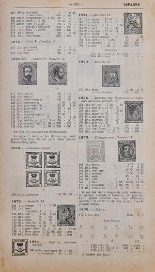 Catálogo Sellos Yvert & Tellier-Champion 1936