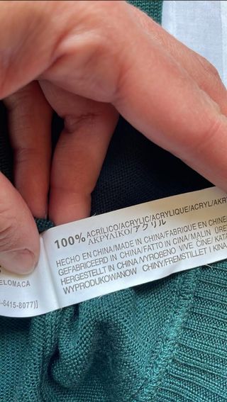 Chaqueta Zara verde flores crochet Y2K