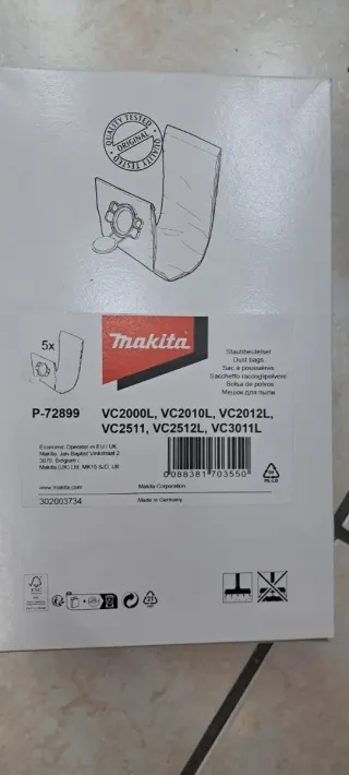 Sacchetti Makita VC2000L, VC2010L, VC2012L, VC2511