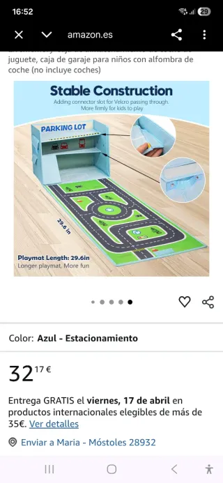 Garaje de juguete plegable + coches