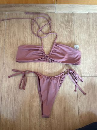 Bikini rosa de talla única