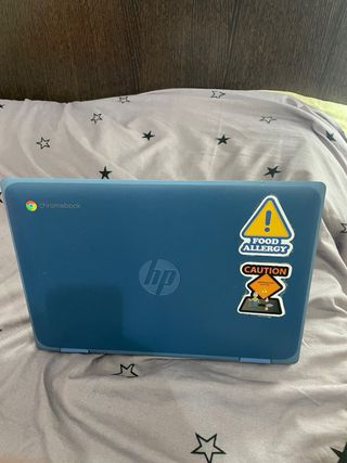 Portatile HP Chromebook Blu con Adesivi