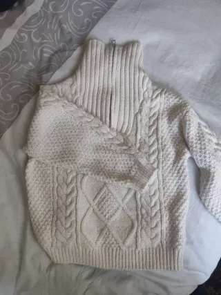 Jersey Zara trenzado cuello cremallera 4-5 años