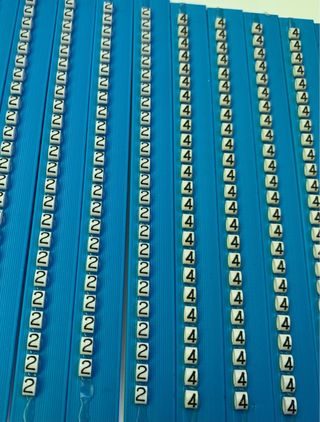 Anellini identificazione cavi elettrici