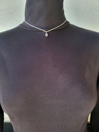 Colgante Aguamarina Natural con Cadena Plata 925