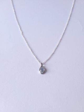Colgante Aguamarina Natural con Cadena Plata 925