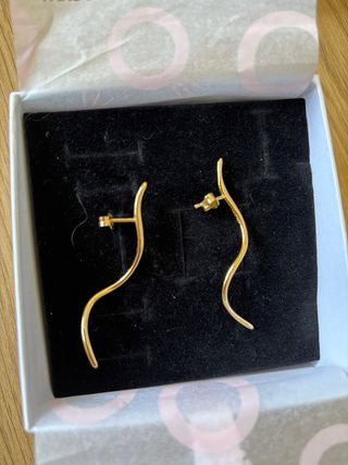 Pendientes Pandora Bañados en Oro de 14K.
