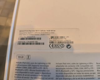 Ipad mini prima generazione 16gb wifi+Cellular