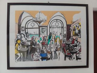 Antico Caffè Greco Guttuso Litografia