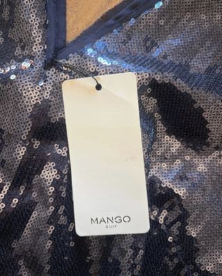 Vestito da festa blu paillettes Vestido