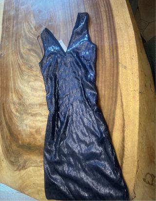 Vestito da festa blu paillettes Vestido